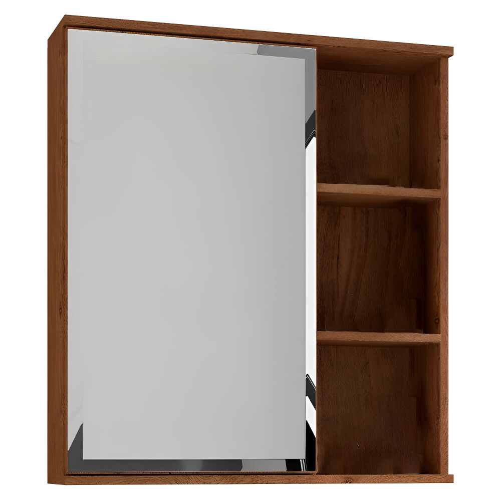 Espelheira MDF Treviso 63,5 x 55,8cm Amêndoa MGM