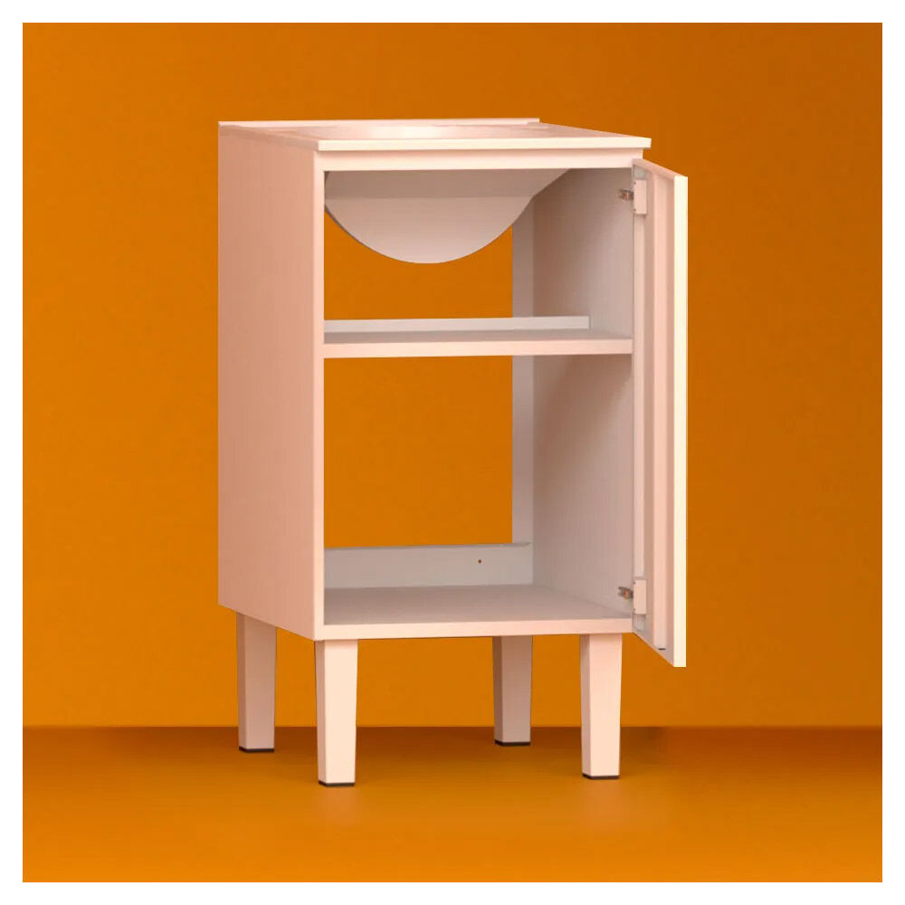 Gabinete Lavanderia Venus com Tanque Sintético 50cm Branco Cozimax