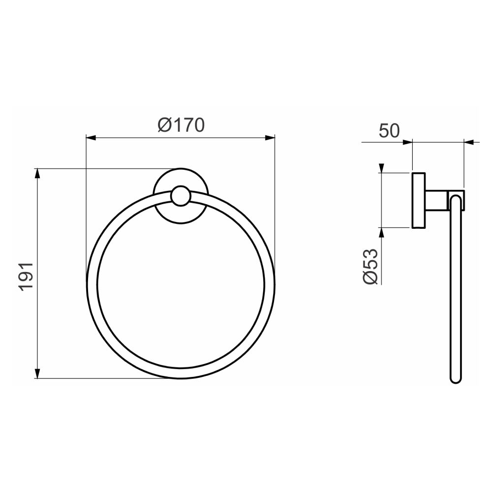Porta Toalha de Rosto Slim Preto Fosco Perflex