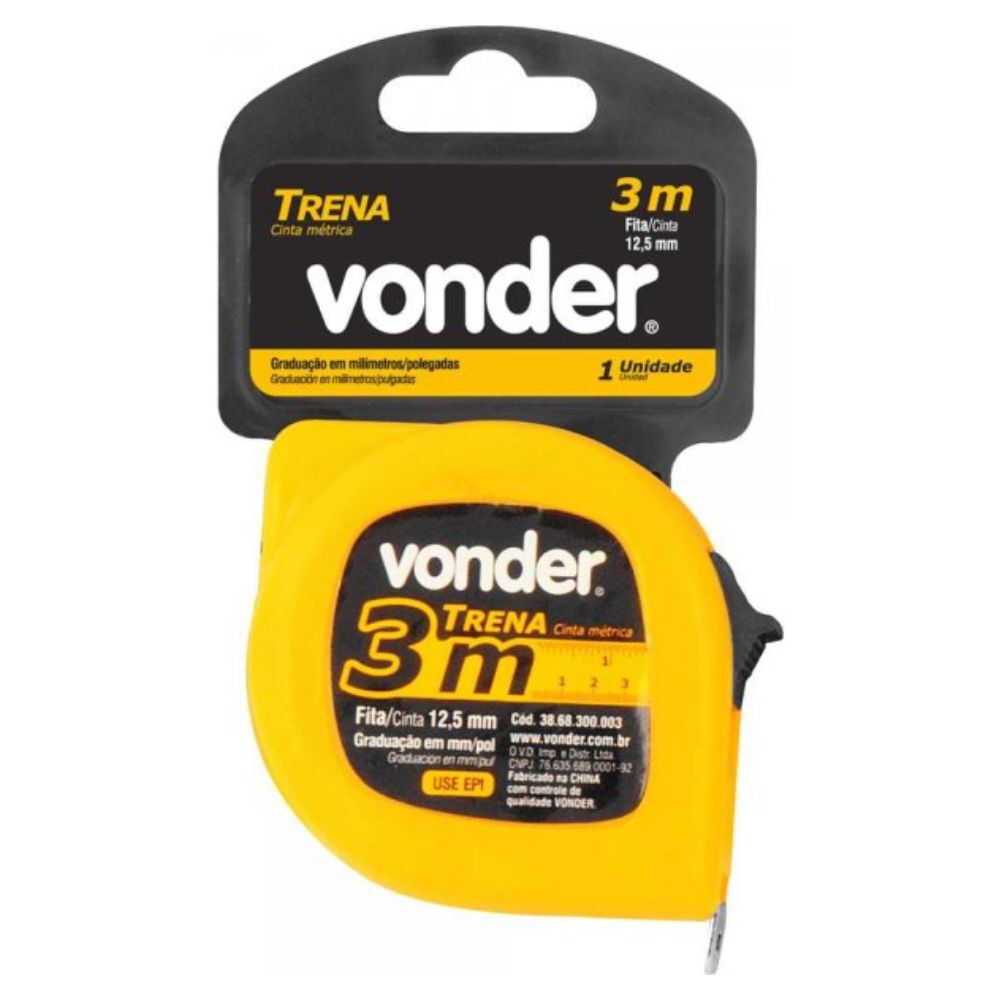 Trena de Aço 3mx12,5mm Vonder