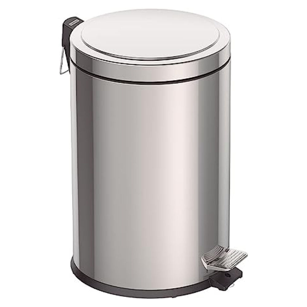 Lixeira Inox com Pedal Brasil com Acabamento Polido e Balde Interno Removível 20L Tramontina