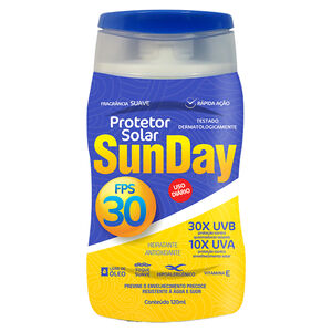 Protetor Solar FPS 30 Sunday 120ml Nutriex Protetor Solar FPS 30 Sunday 120ml Nutriex