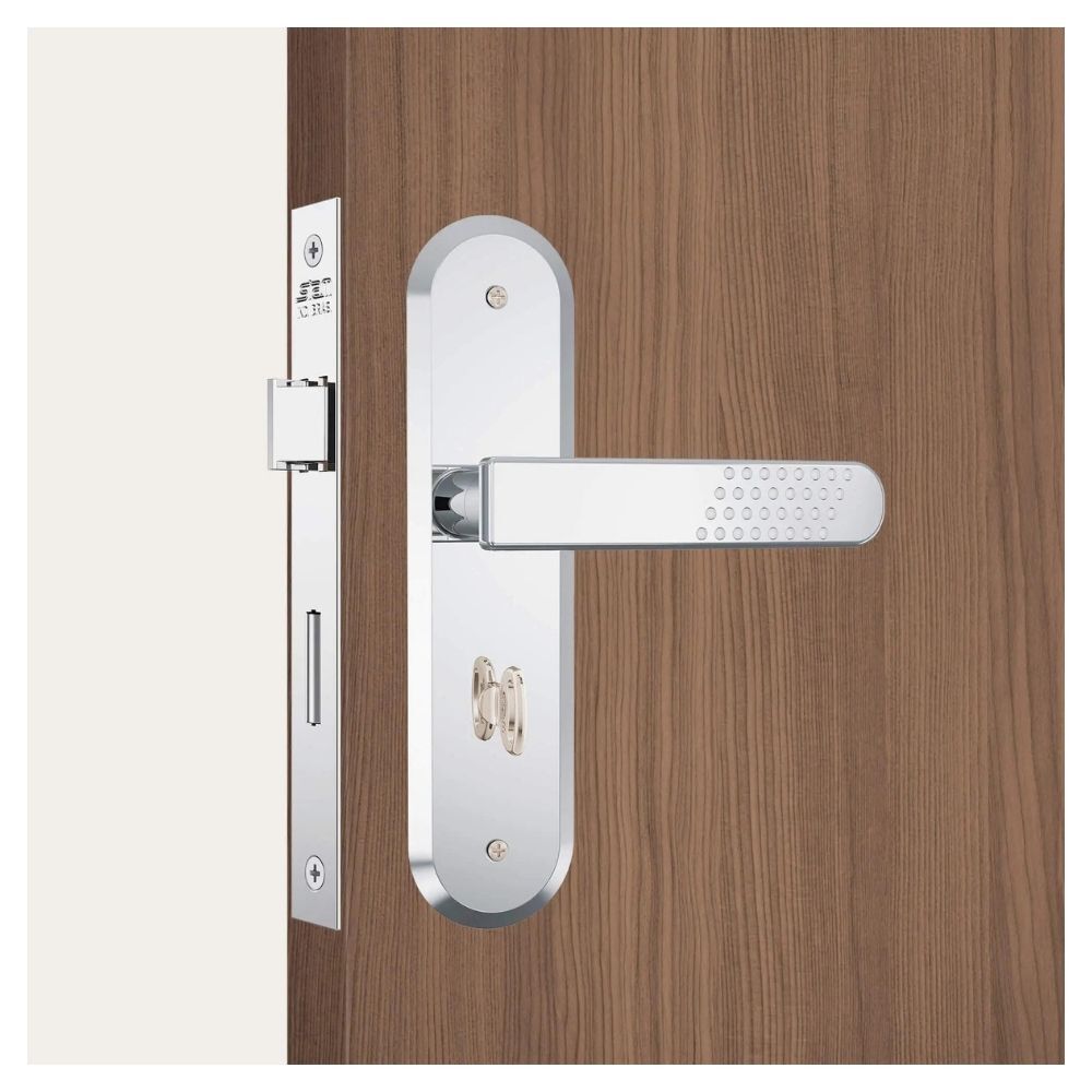 Fechadura Stam 1801/21 Interna Acabamento Cromado - Espelho de Aço Inox 11332