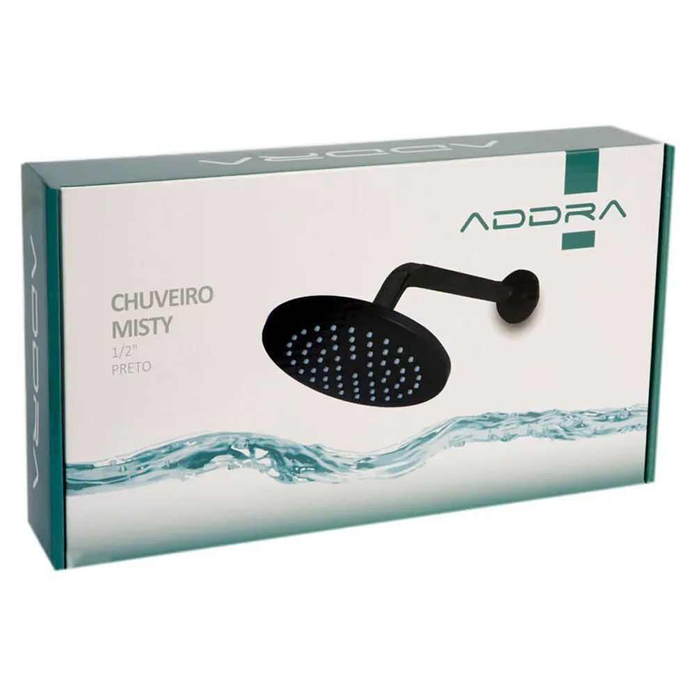 Ducha 1/2" Misty Preto Addra