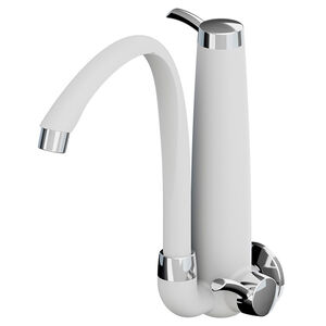 Torneira de Parede com Filtro e Bica Móvel Branca/Cromo 1/2” Tigre Torneira de Parede com Filtro e Bica Móvel Branca/Cromo 1/2” Tigre