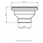 Válvula Pia Americana 4.1/2x1 1/2 Inox Perflex