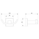 Cabide Duplo Neo Cromado Incepa