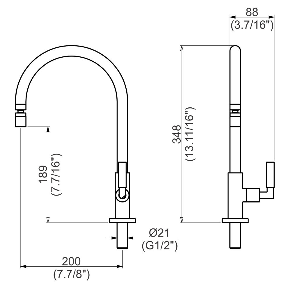 Torneira de Pia para Cozinha Titânio Futura Perflex