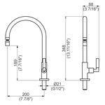 Torneira de Pia para Cozinha Titânio Futura Perflex