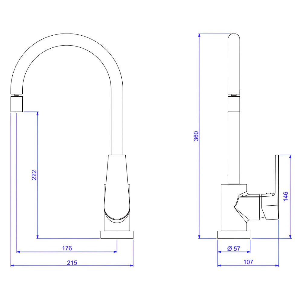 Misturador Monocomando de Mesa para Cozinha Level Cromado Deca