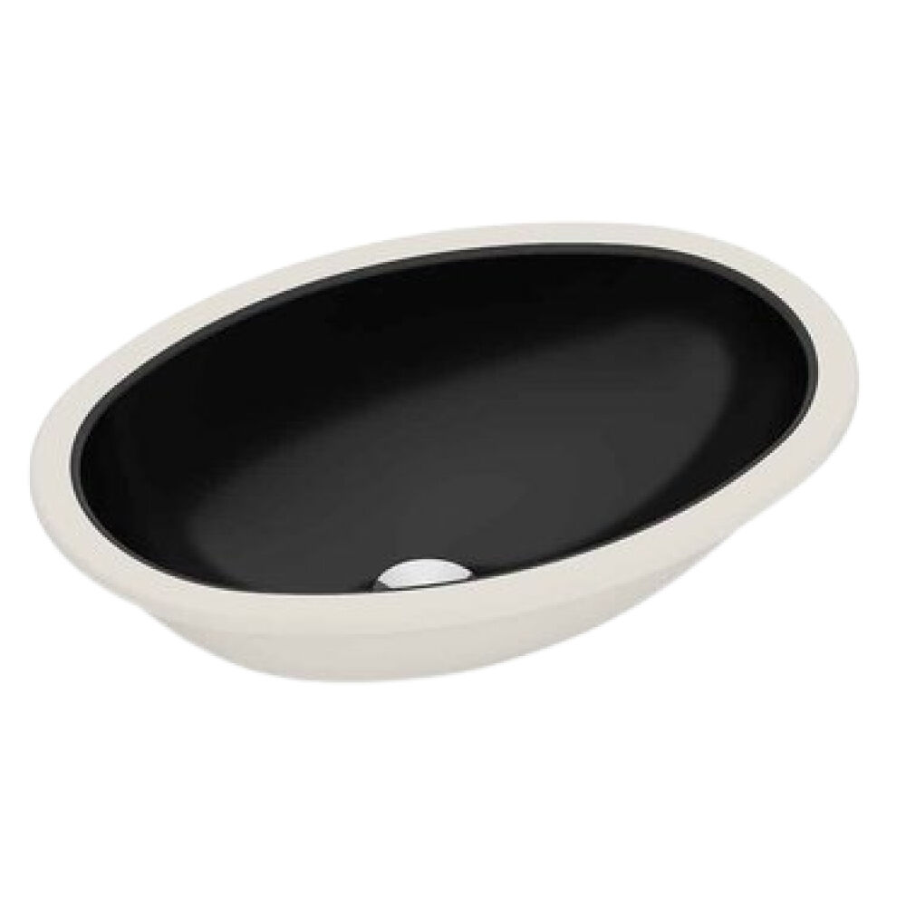 Cuba de Embutir Oval 49,5x33,5cm Preto Celite