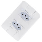 Conjunto 4x2 com 2 Tomadas 2P+T 10A/250V Branco Aria Tramontina