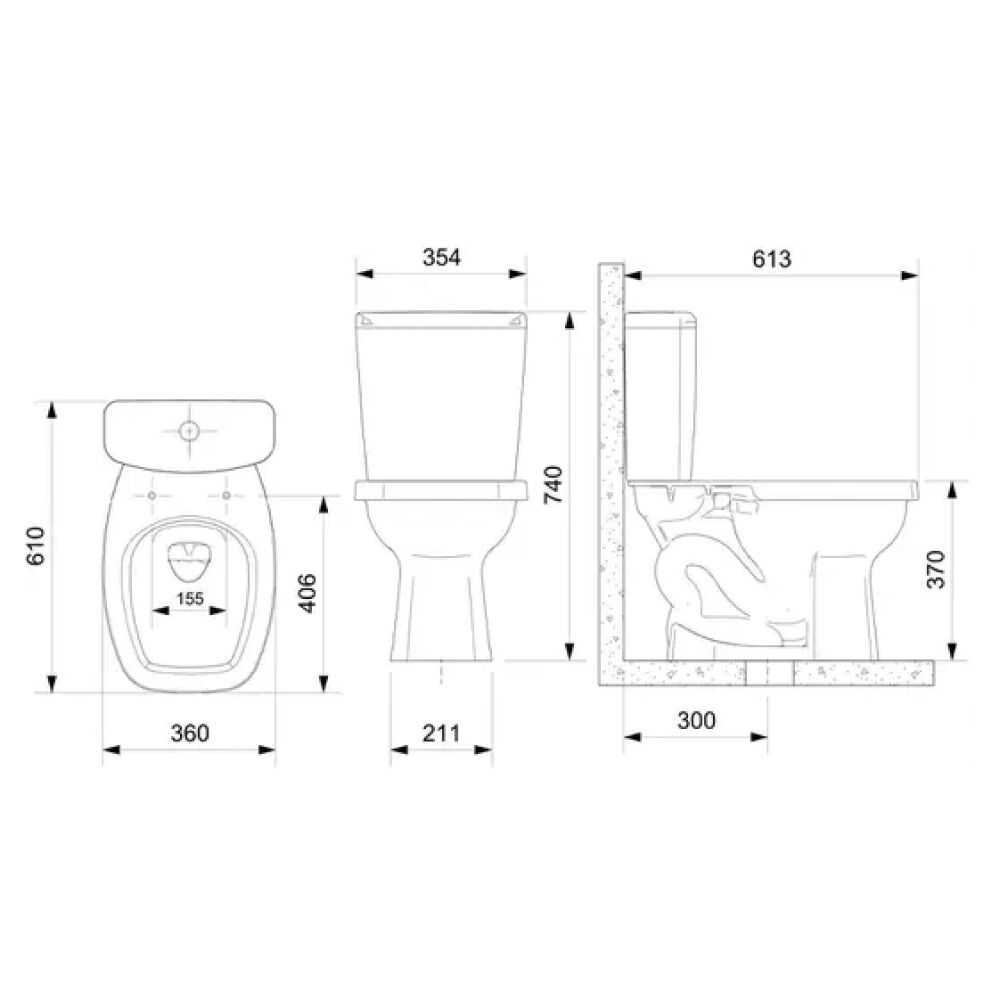 Kit Vaso Sanitário com Caixa Acoplada Art Branco Incepa