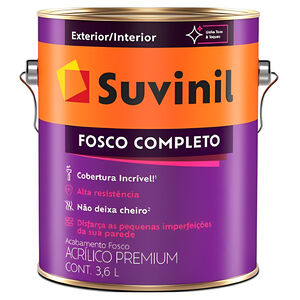 Tinta Acrílica Fosco Completo Premium 3,6L Suvinil Tinta Acrílica Fosco Completo Premium 3,6L Suvinil