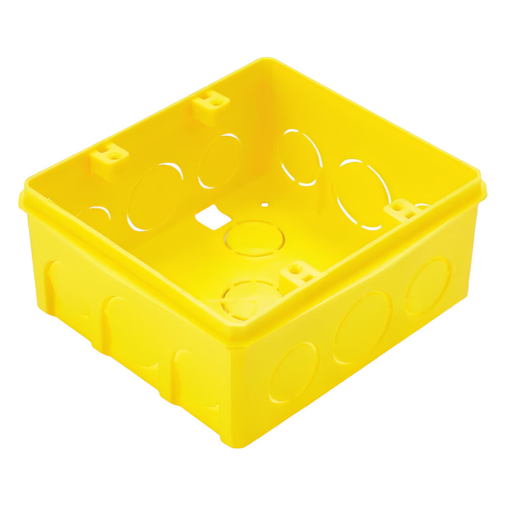 Caixa de Embutir Quadrada 4x4 Amarelo Tramontina