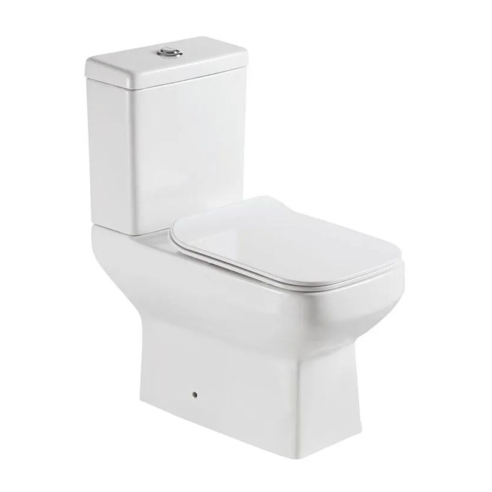 Kit Vaso Sanitário com Caixa Acoplada 3/6L Assento Sanitário e Itens de Instalação Paris Branco Addra