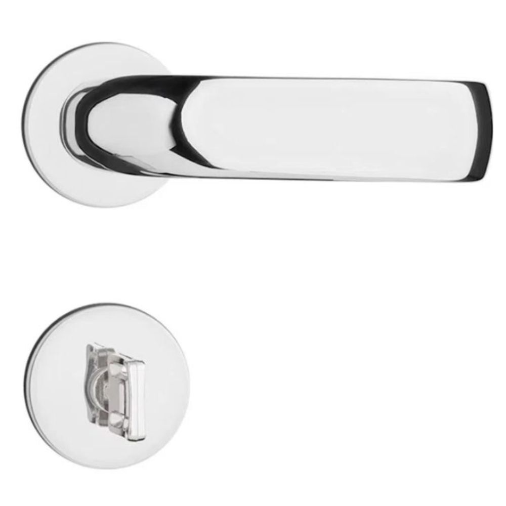 Fechadura para Banheiro de Aço Zamac Contemporanea 55mm Cromada Pado