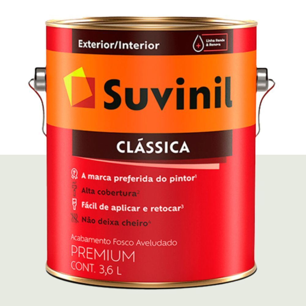 Tinta Látex Clássica Premium Fosco Branco Gelo 3,6L Suvinil