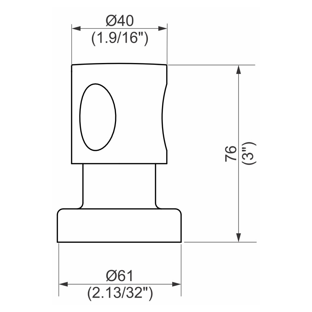 Acabamento Registro Base Deca 1/2" e 3/4" e 1" (Pequeno) Onda Perflex