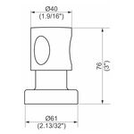 Acabamento Registro Base Deca 1/2" e 3/4" e 1" (Pequeno) Onda Perflex