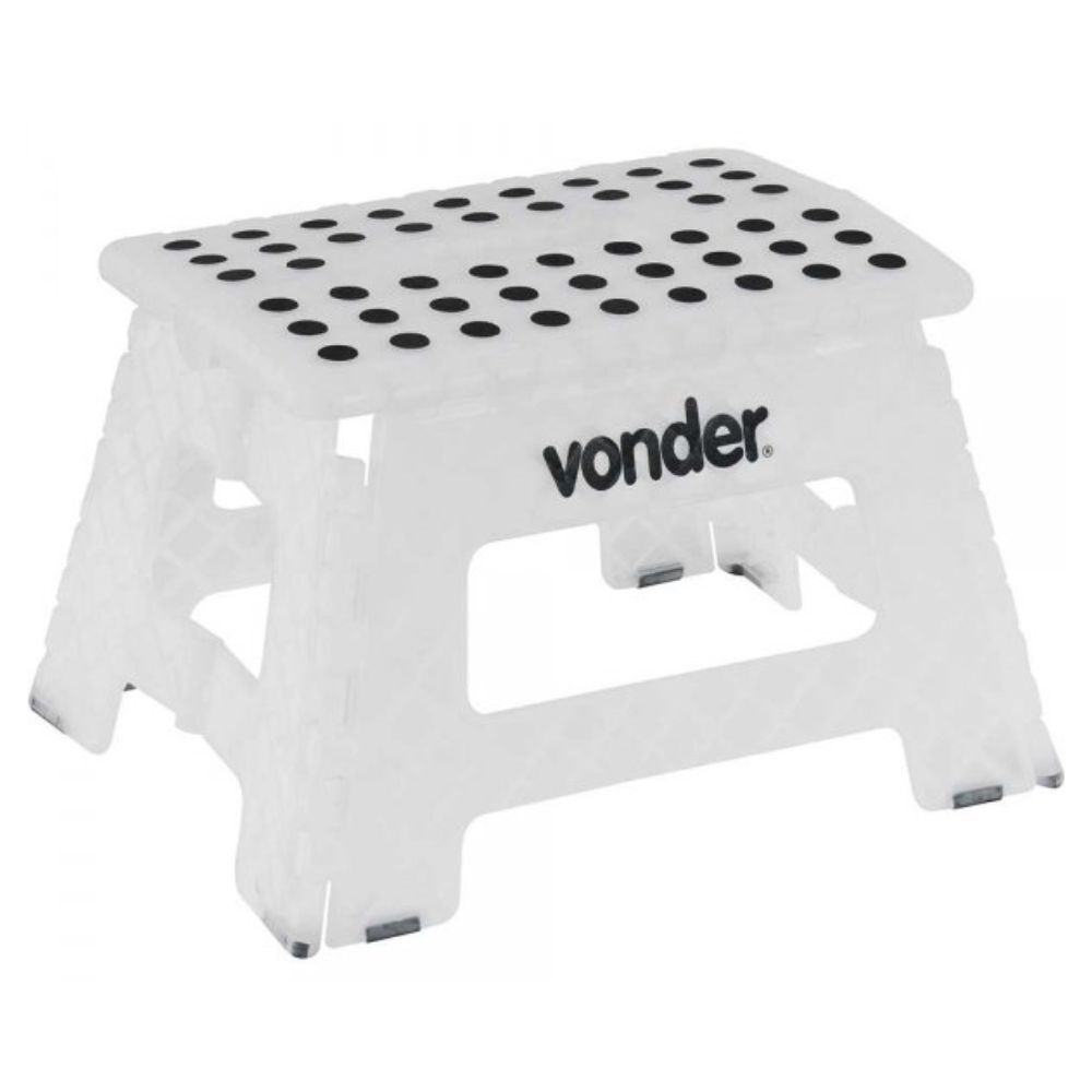 Banqueta Plástica Dobrável Branca 220mm Vonder