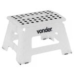Banqueta Plástica Dobrável Branca 220mm Vonder