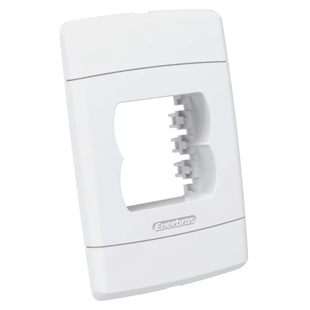 Placa para 2 Módulos Simples 2x4 Branca Neo Sottile Enerbras