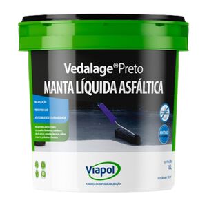 Manta Líquida Asfáltica Vedalage Preta 18L Viapol Manta Líquida Asfáltica Vedalage Preta 18L Viapol