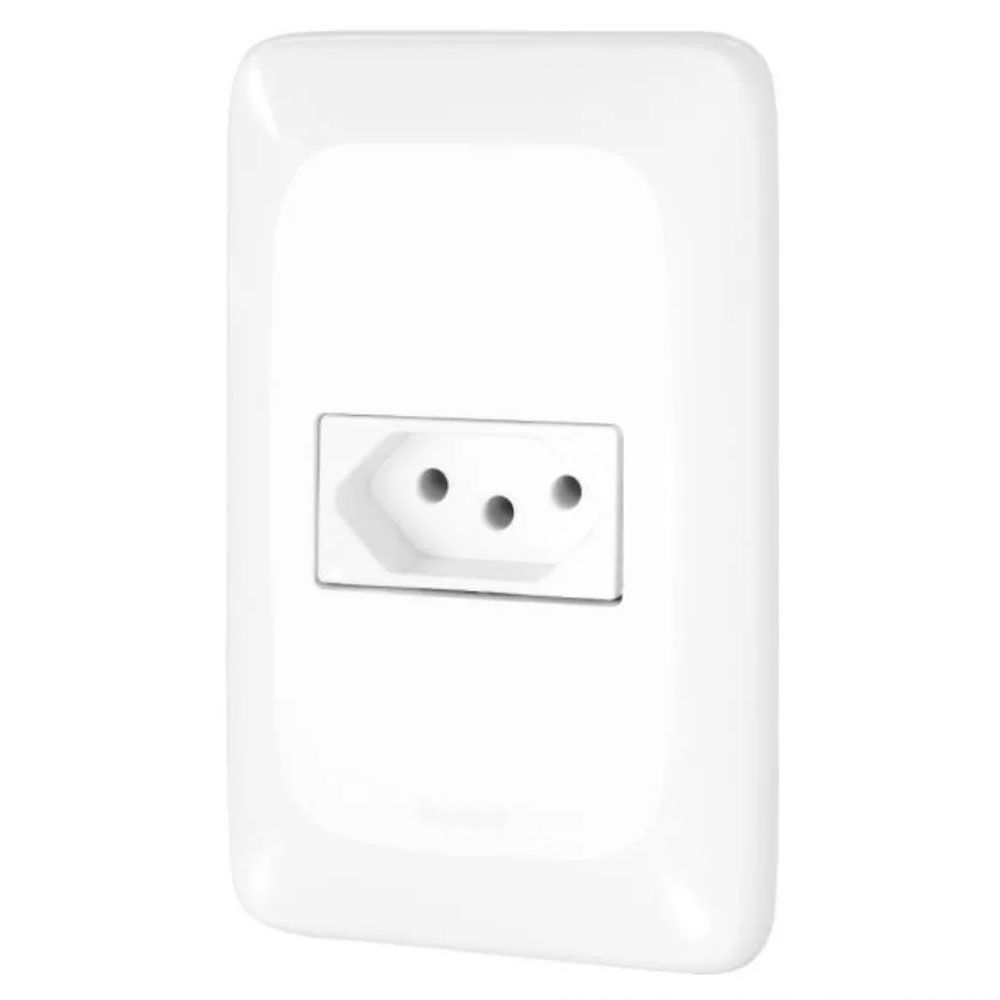 Tomada Pial Pop 2P + T 10A com Placa 4X2 Legrand