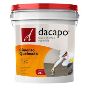 Cimento Queimado para Piso Interior e Exterior 20Kg Dacapo Cimento Queimado para Piso Interior e Exterior 20Kg Dacapo