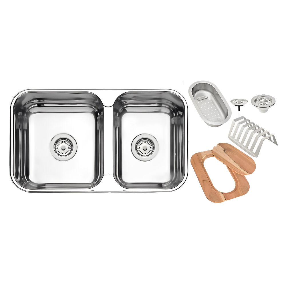 Kit Cuba de Embutir Isis Inox Polido com Acessórios Tramontina