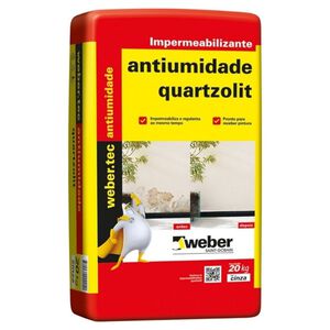 Argamassa Impermeabilizante Antiumidade Uso Interno e Externo 20kg Cinza Quartzolit Argamassa Impermeabilizante Antiumidade Uso Interno e Externo 20kg Cinza Quartzolit