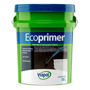 Primer para Manta Asfáltica Ecoprimer 18L Preto Viapol Primer para Manta Asfáltica Ecoprimer 18L Preto Viapol