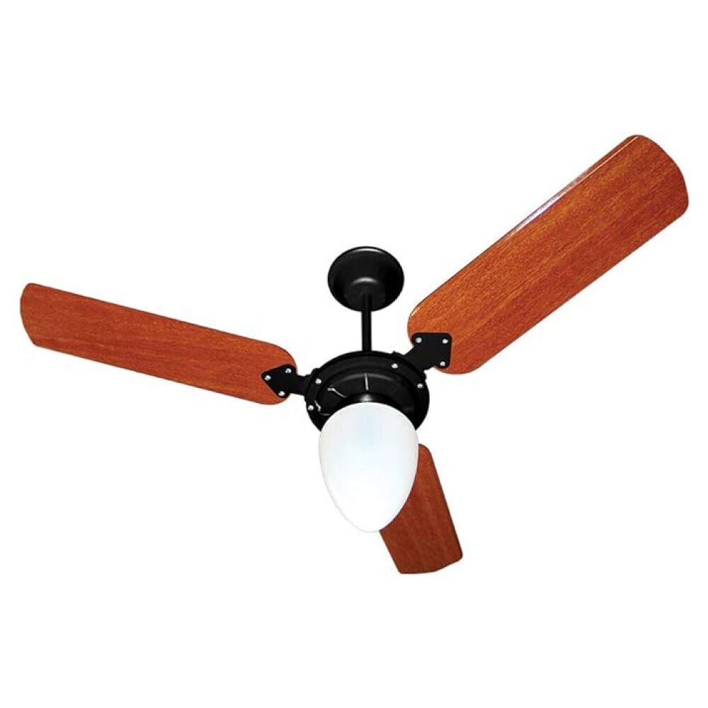 Ventilador de Teto Pera New 110V 3 Pás Preto/Mogno Tron