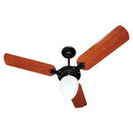 Ventilador de Teto Pera New 110V 3 Pás Preto/Mogno Tron