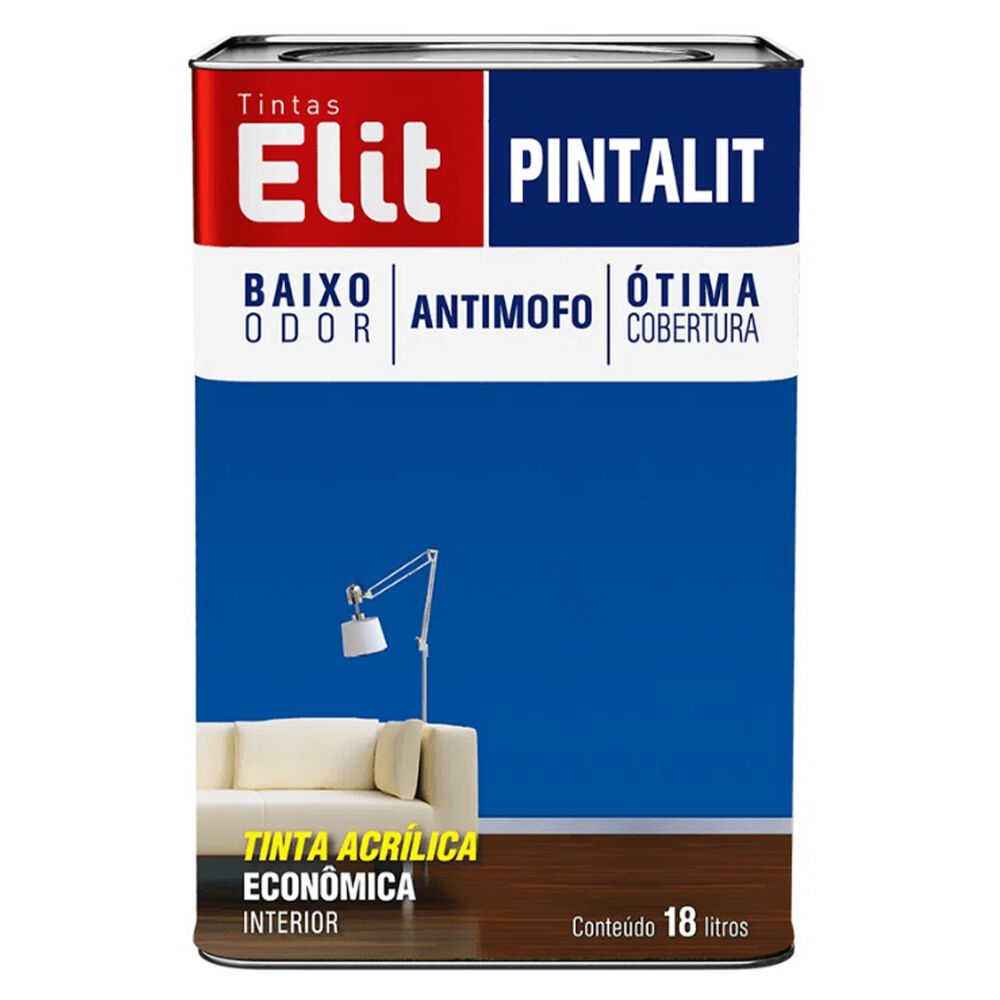 Tinta Acrílica Fosco Pintalit Branco Neve 18L Elit
