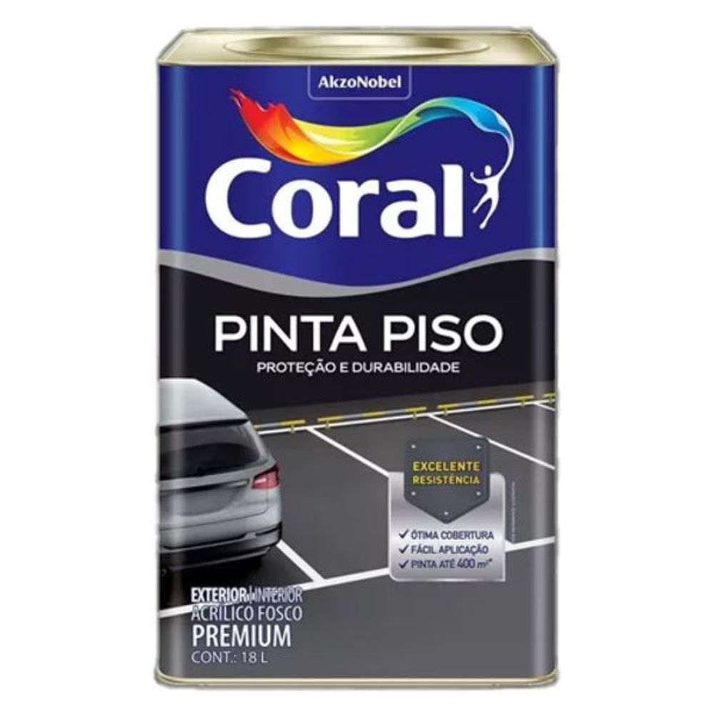 Tinta Acrílica Fosco Pinta Piso 18L Branco Coral