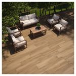 Porcelanato Amadeirado Acetinado Borda Retificada 26x106cm Carvalho Natural Biancogres (Caixa com 2,00m²)