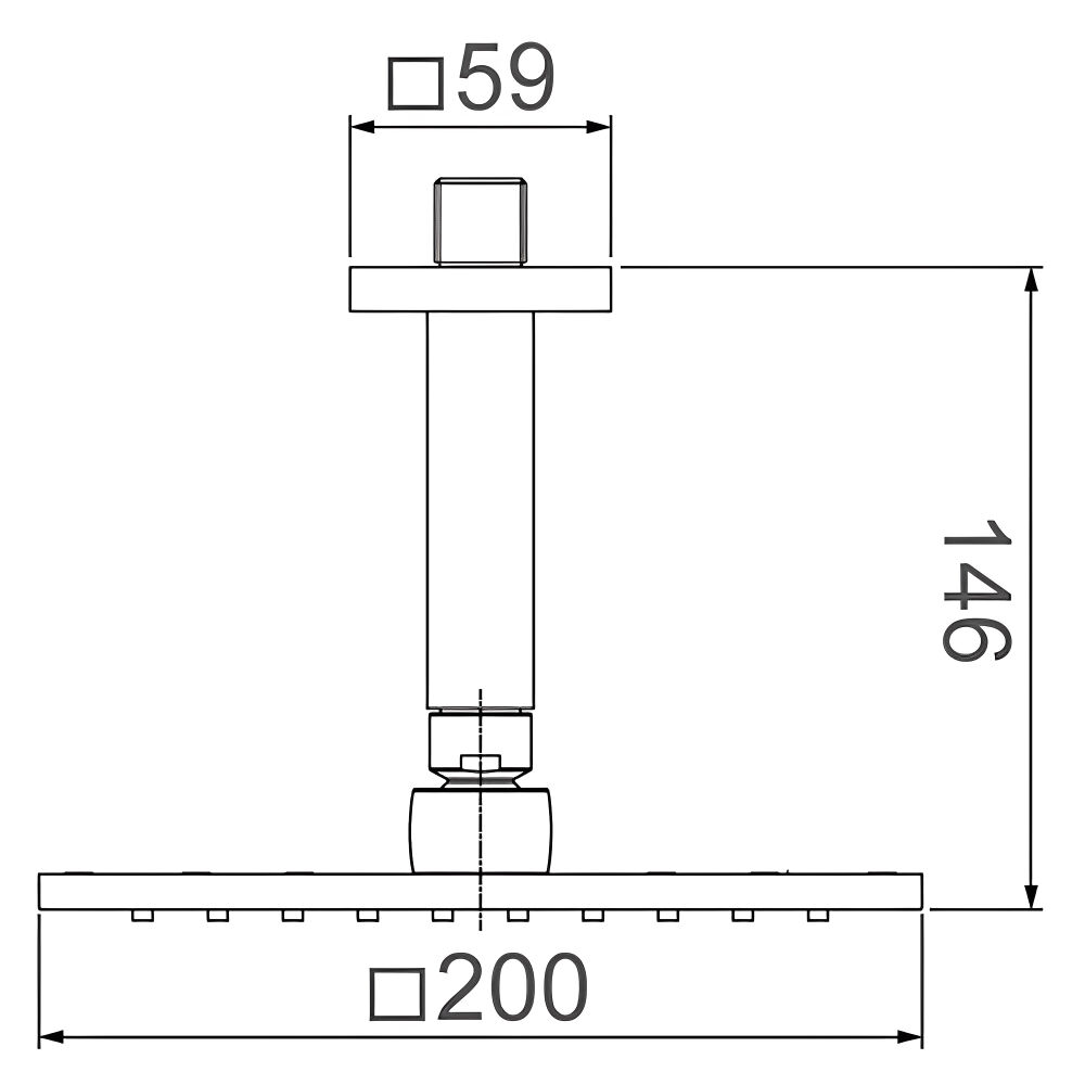 Ducha de Teto Lorenquadra Black Lorenzetti