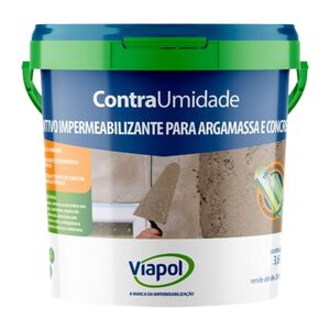 Impermeabilizante Contra Umidade Branco 3,6L Viapol Impermeabilizante Contra Umidade Branco 3,6L Viapol