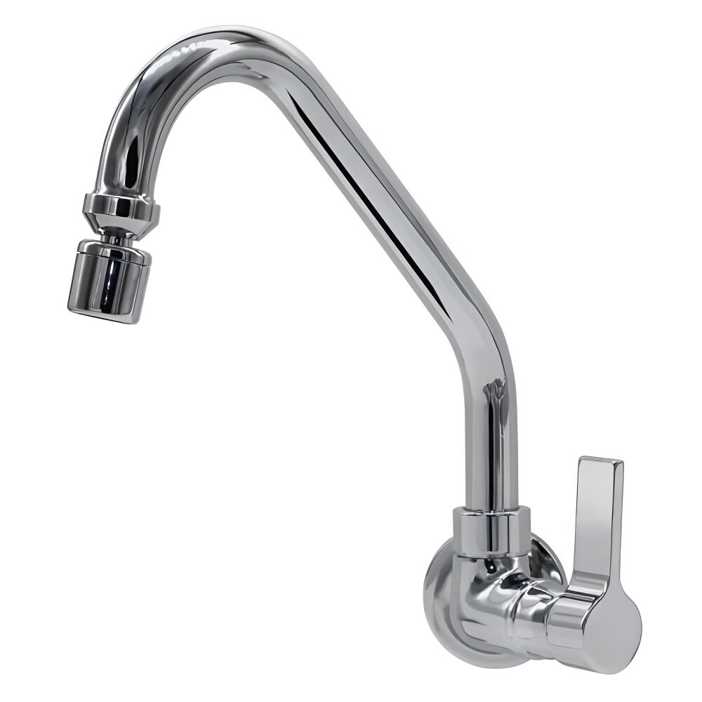 Torneira de Parede para Cozinha com Arejador Móvel C34 Cromada Metalplas