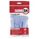 Luva de Látex Tamanho 8 Pequena Azul com Forro Nove54