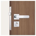 Fechadura Stam 803/21 Externa Acabamento Cromado - Roseta Quadrada 1 de Aço Inox