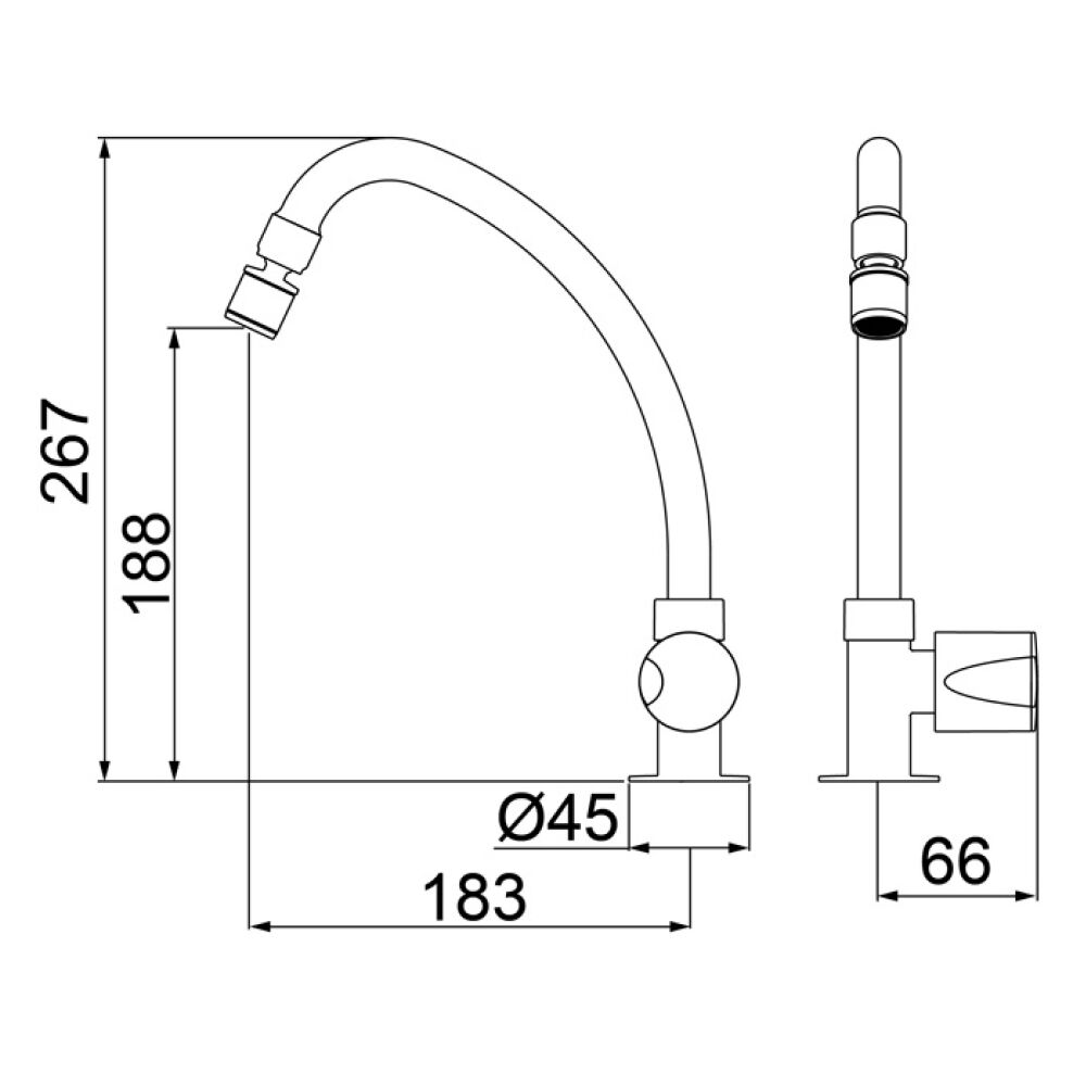 Torneira para Cozinha de Mesa Loren Luna Cromada Lorenzetti