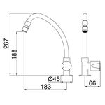 Torneira para Cozinha de Mesa Loren Luna Cromada Lorenzetti