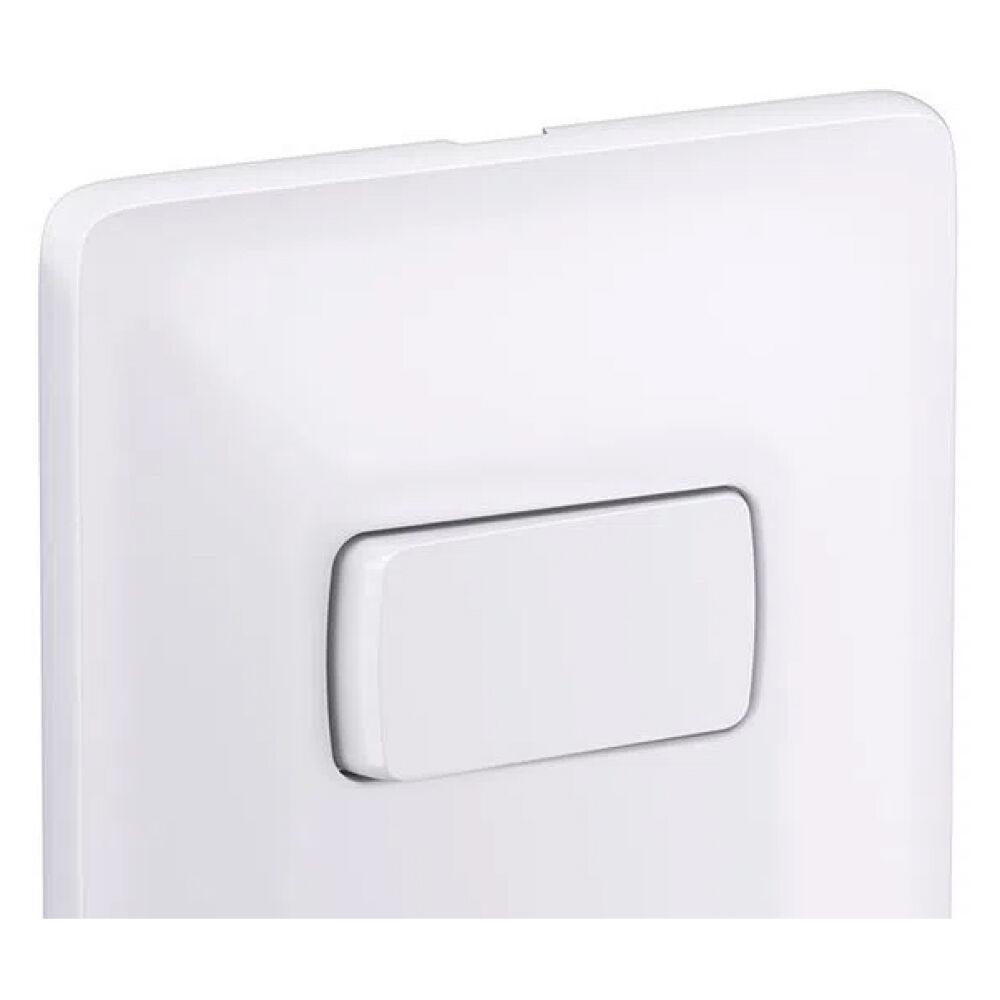 1 Interruptor Simples + 1 Tomada Zeffia 4x2 10A Branco Pial