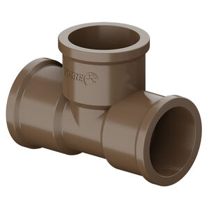 Tê Soldável PVC Marrom Tigre Tê Soldável PVC Marrom Tigre