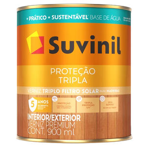 Verniz Brilho Base Água 900mL Natural Suvinil Verniz Brilho Base Água 900mL Natural Suvinil