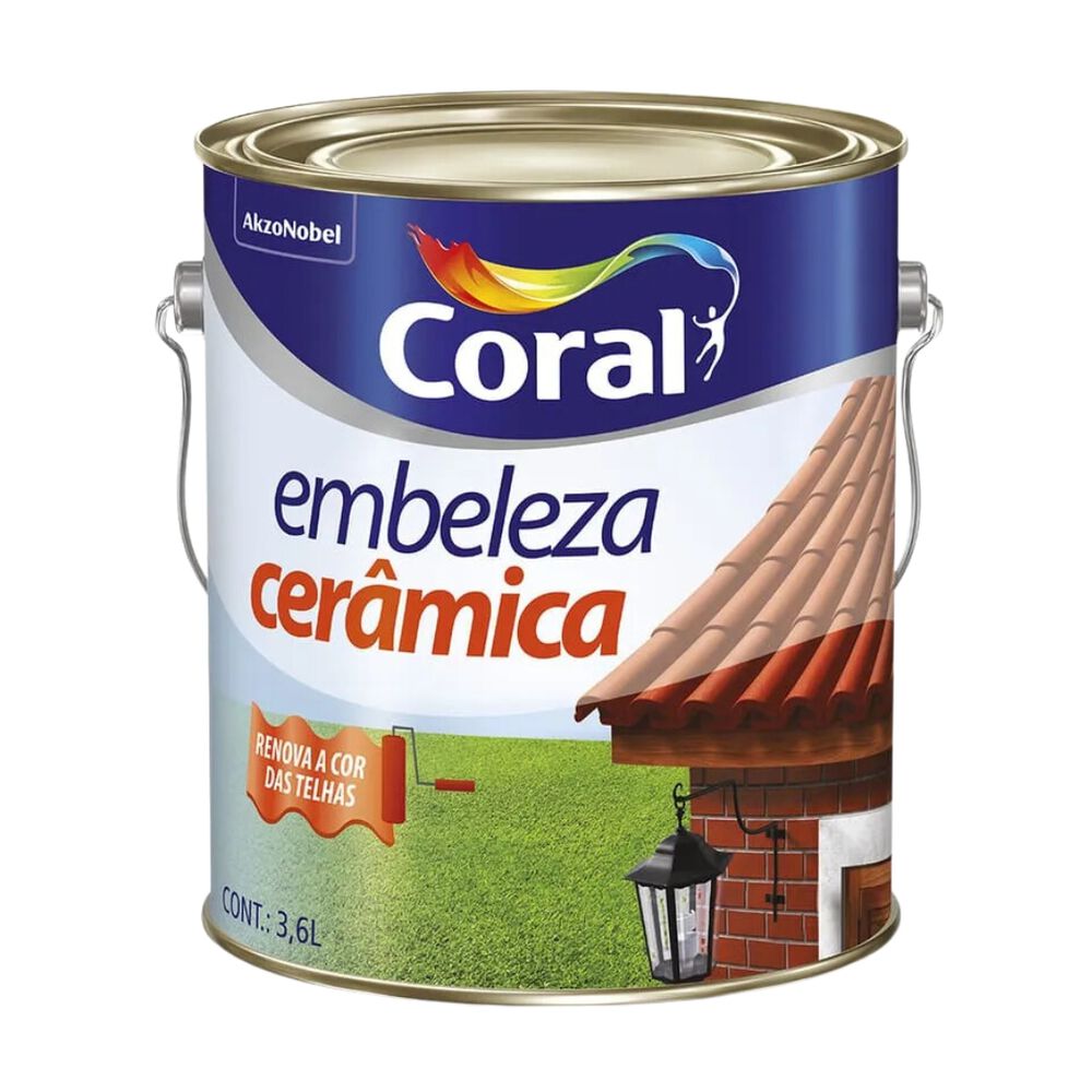 Tinta Premium Brilhante Embeleza Cerâmica 3,6L Coral