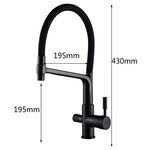 Misturador Monocomando de Mesa para Cozinha Milão 1/2" Preto Addra